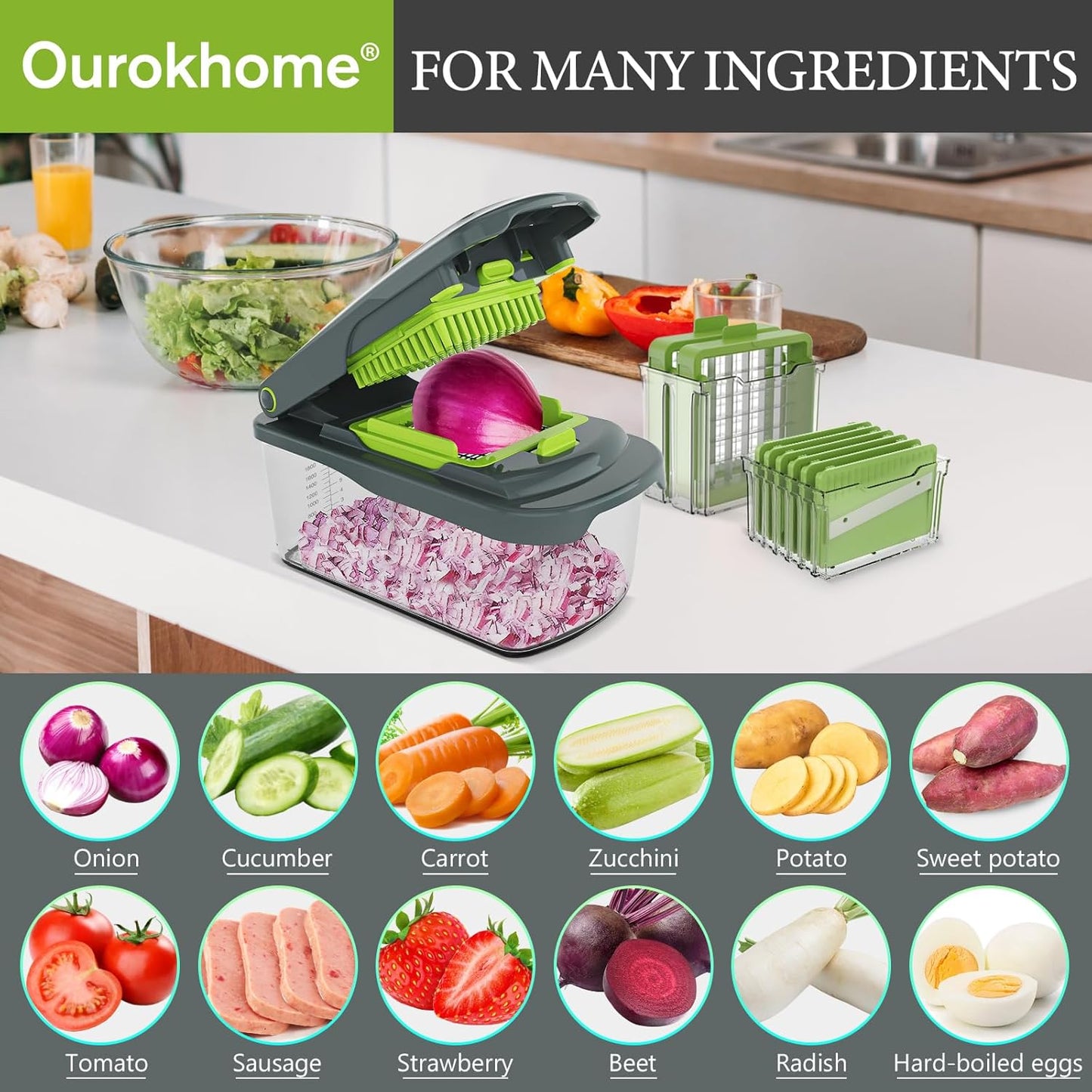 MYFOODCHOPPER™ 8-in-1 Food Chopper Slicer